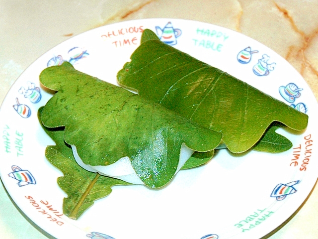 子供の日の和菓子なら？レンジで作れる柏餅で♪