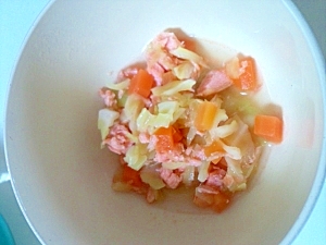 離乳食 後期 鮭とキャベツのスープ煮 レシピ 作り方 By 美々 楽天レシピ