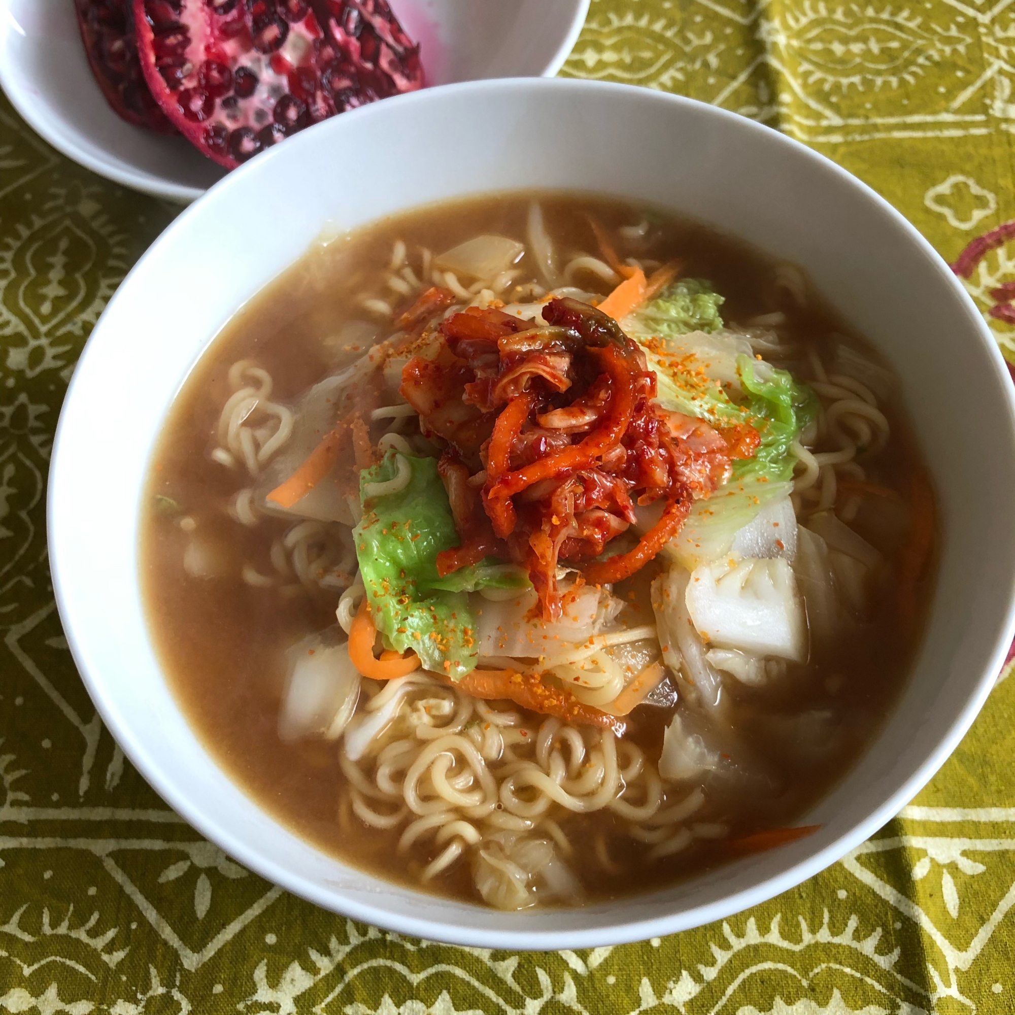 白菜と白菜キムチ入り みそラーメン ♪