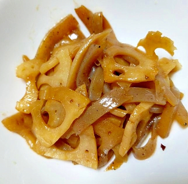 副菜に蓮根とこんにゃくの炒め煮