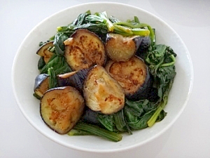 なすとほうれん草のさっぱり炒め