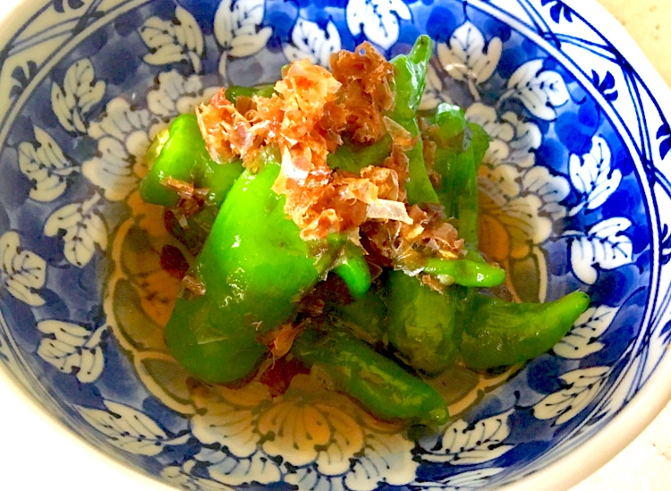 レンジで簡単!【ししとうの煮びたし】