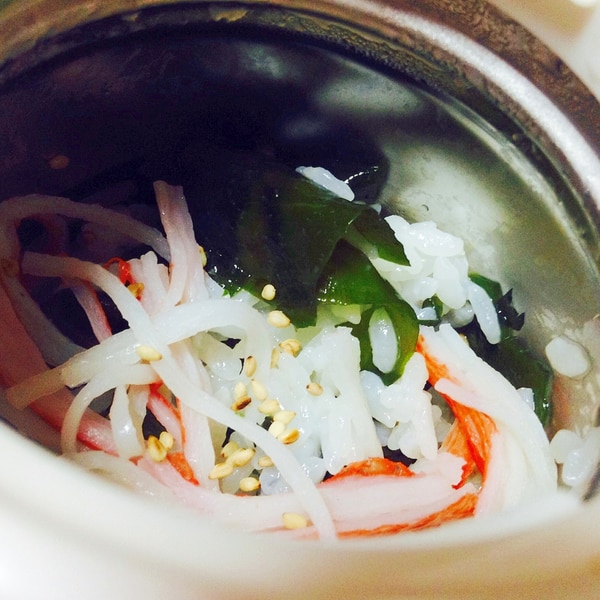 スープジャーで 簡単 わかめとカニカマご飯 レシピ 作り方 By やなママ 楽天レシピ スープジャーで 簡単 わかめとカニカマご飯 レシピ 作り方 By やなママ 楽天レシピ