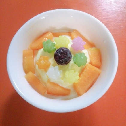 ハロウィンに✨金平糖とマンゴーのヨーグルトアイス