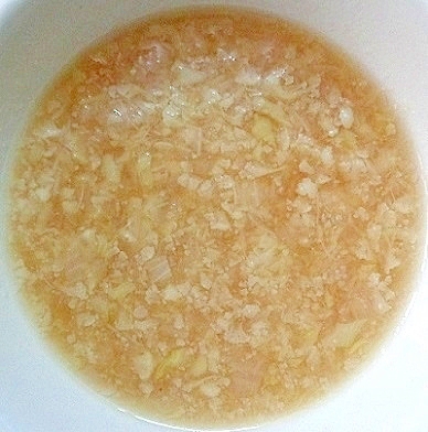 離乳食中期　玉ねぎ＆カリフラ入りミックス果汁スープ