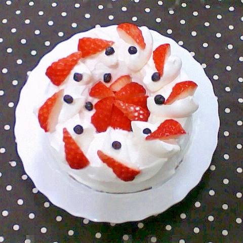 シフォンケーキパンdeデコレーションケーキ風 レシピ 作り方 By 気まぐれみけにゃん 楽天レシピ