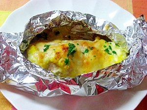 鮭のマヨ・コーン・チーズ焼き