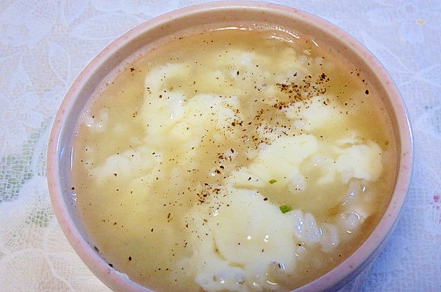 味噌汁で簡単チーズ雑炊 レシピ 作り方 By Libre 楽天レシピ