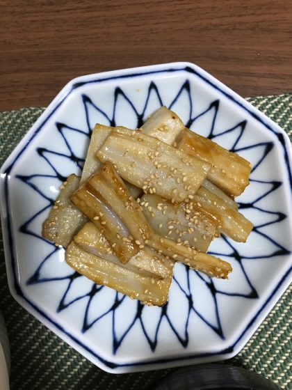 レンコンの甘辛炒め♪サクサク食感♪