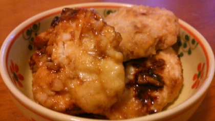 つくね初挑戦でしたが、ふわふわでおいしかったです☆豆腐で満腹感もでるし、お弁当にまた作りたいです。