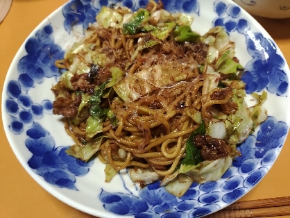 冷蔵庫残り物野菜で簡単焼きそば！