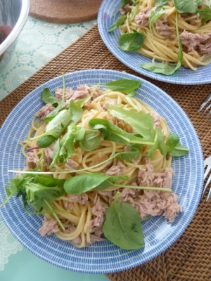 大根おろしとなめたけで　和風パスタ