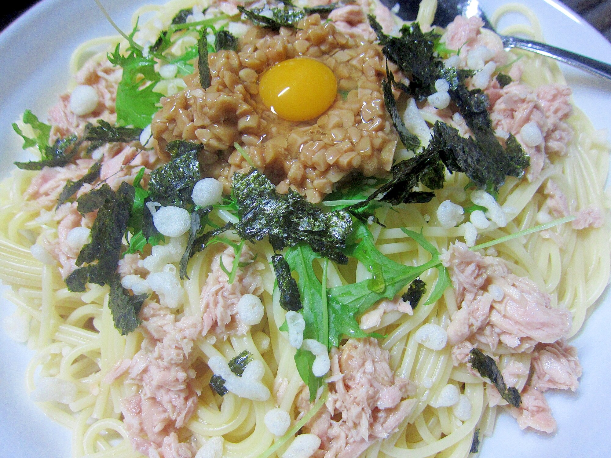 納豆ツナのめんつゆパスタ☆ レシピ・作り方 by ひなりな0504 - 楽天レシピ