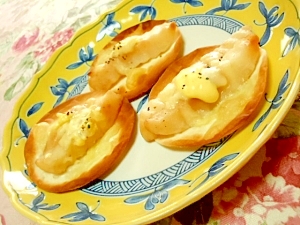 餃子の皮ｄｅ❤冷凍ポテトの辛子マヨ焼き❤