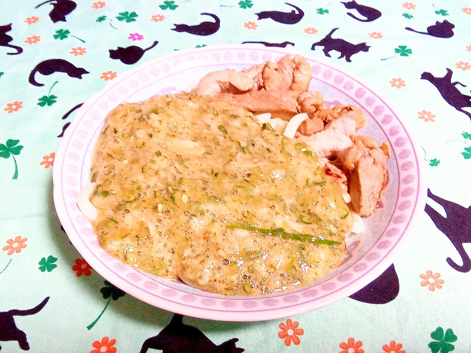 夏バテ対策に♥️胡瓜とろろ肉うどん