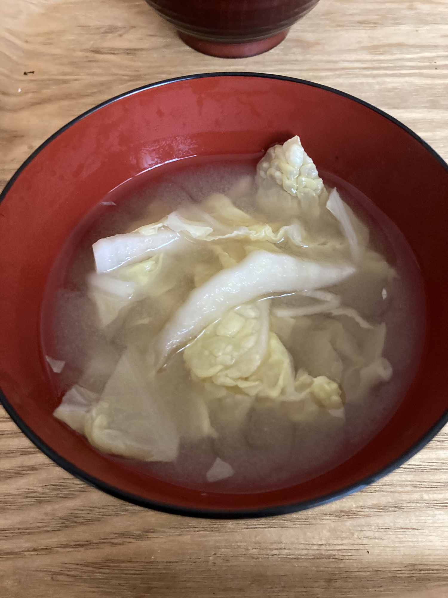 煮干しだしと白菜のミックス味噌の味噌汁