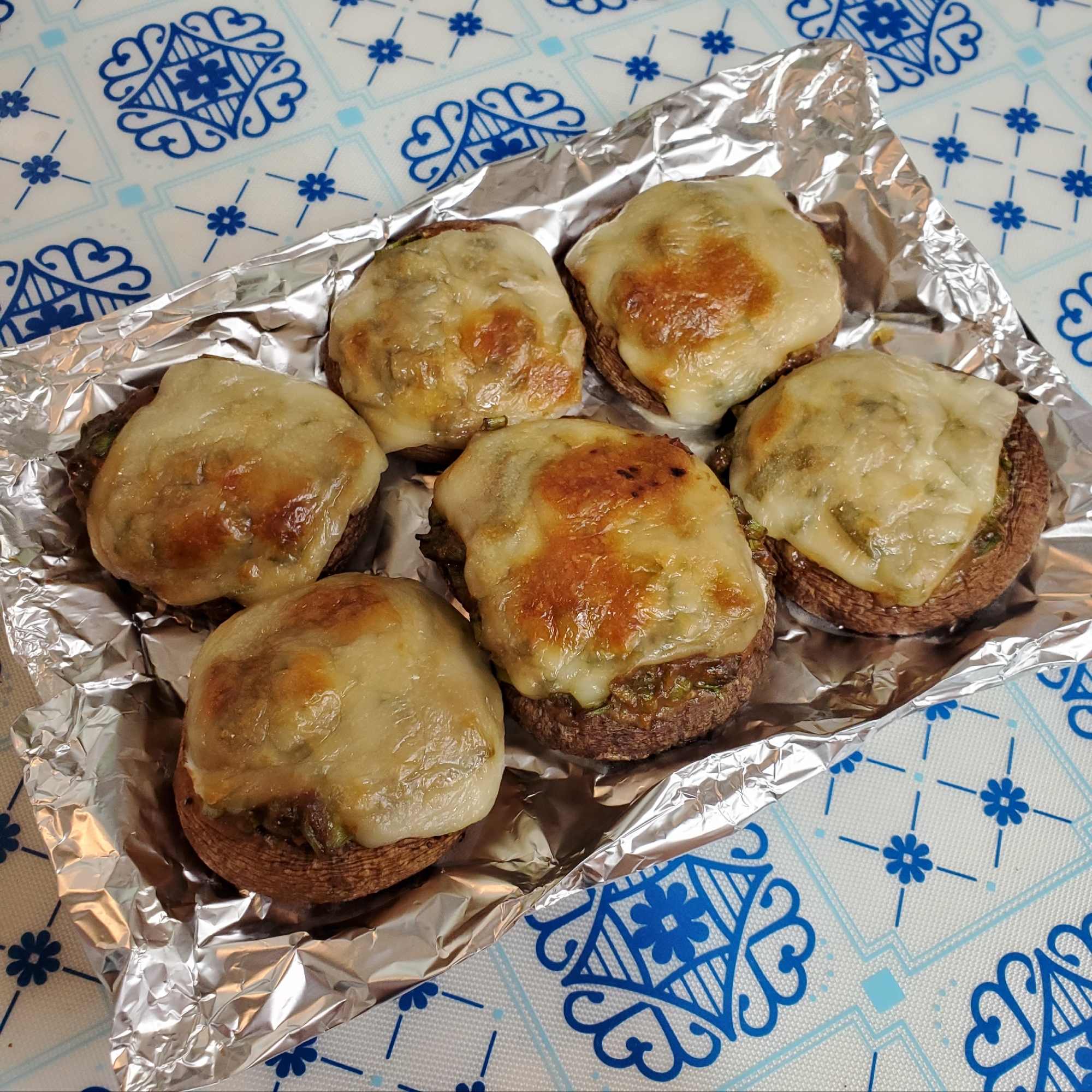 【トースターで♪】椎茸のネギ味噌バターチーズ焼き☆