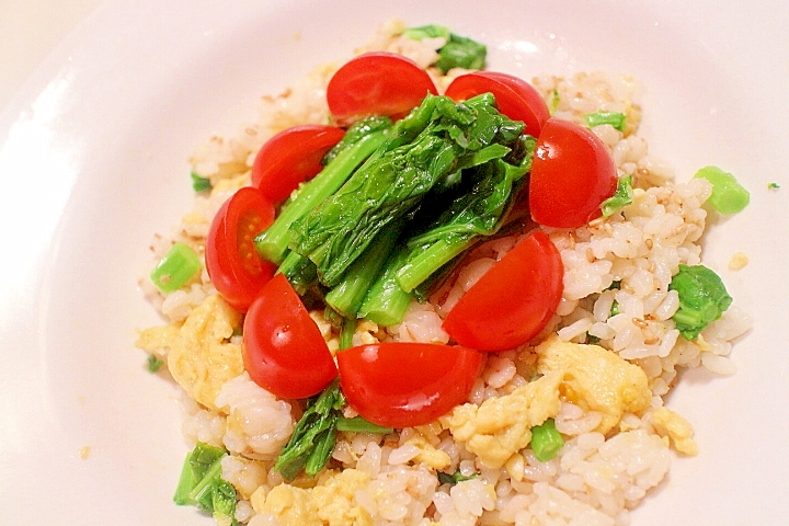 【簡単】菜の花と卵の春色混ぜご飯