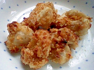 柿の種で揚げないからあげ