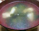 タケノコとわかめのスープ