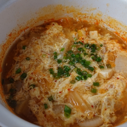簡単♪豆腐と大根のキムチスープ