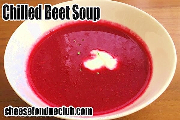 ビーツの真っ赤な冷製スープ