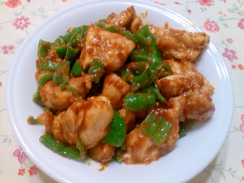 鶏肉のカレー味炒め