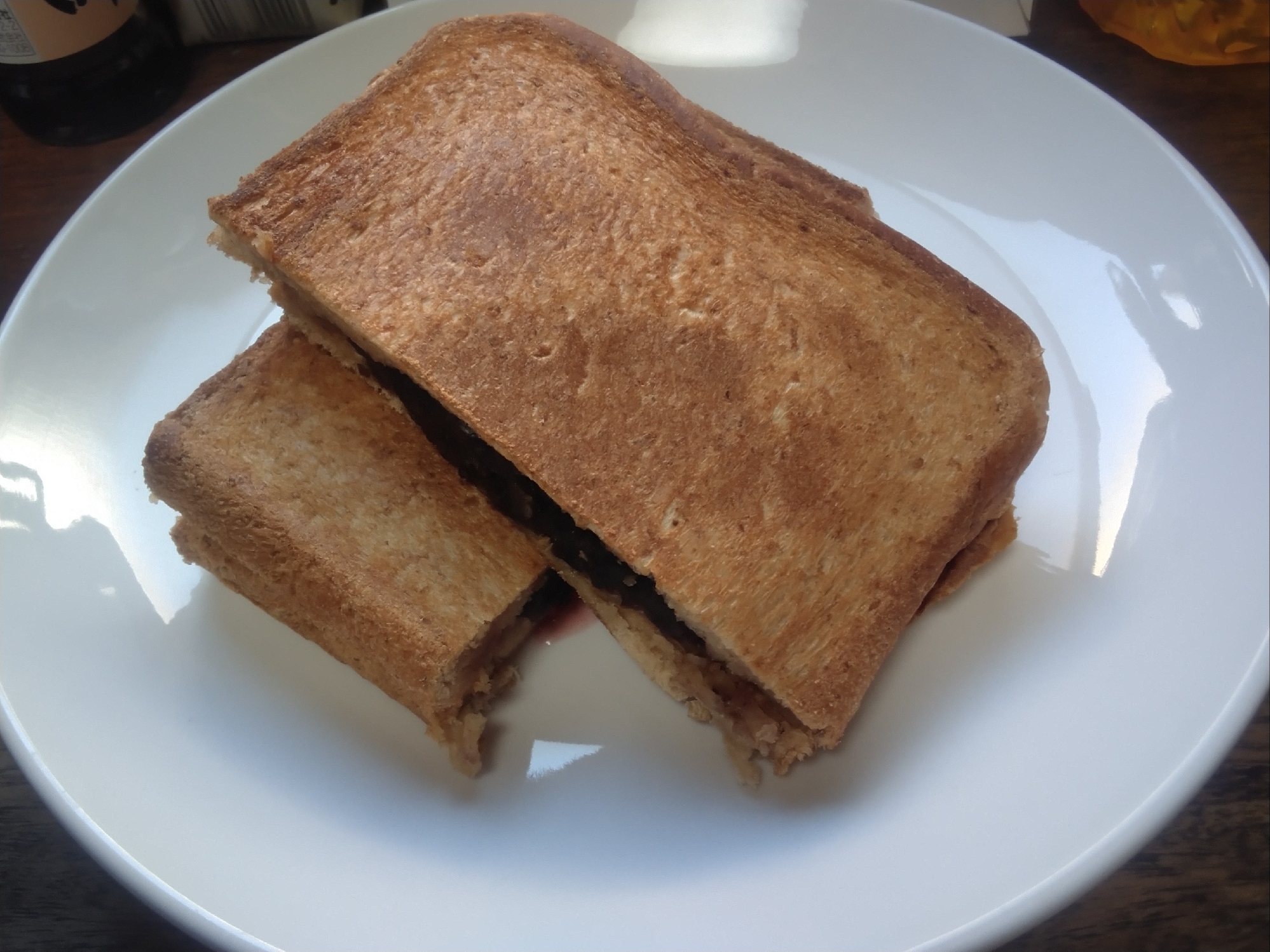 あんバター苺ホットサンド