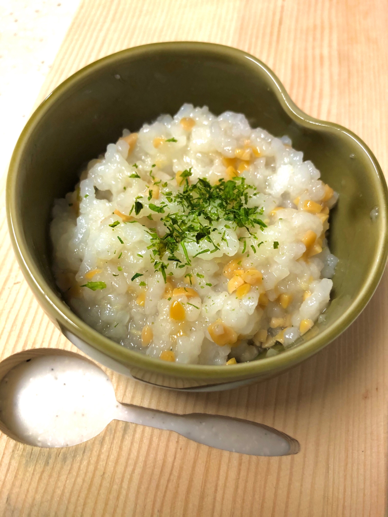 なんちゃって納豆巻風 離乳食初期 中期 後期 レシピ 作り方 By ロカボ こどもごはん さっちょ 楽天レシピ