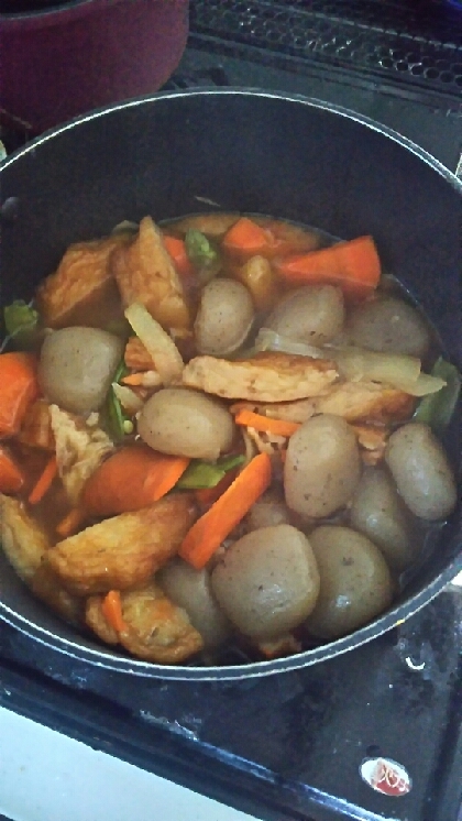 簡単♪切って煮るだけ。めんつゆで野菜天の煮物