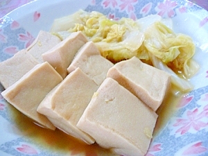 白菜と高野豆腐の煮物