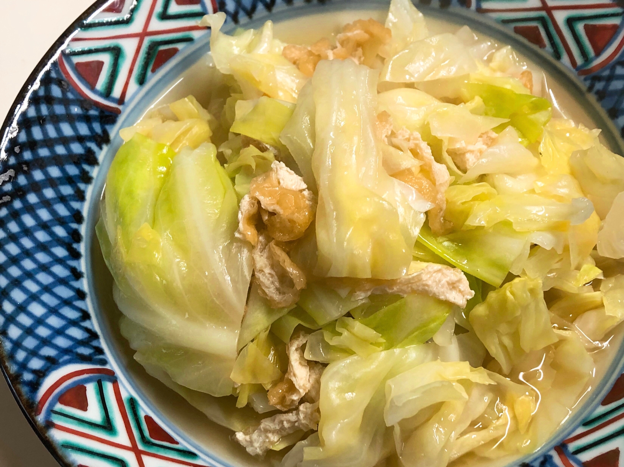 春キャベツと油揚げの煮浸し