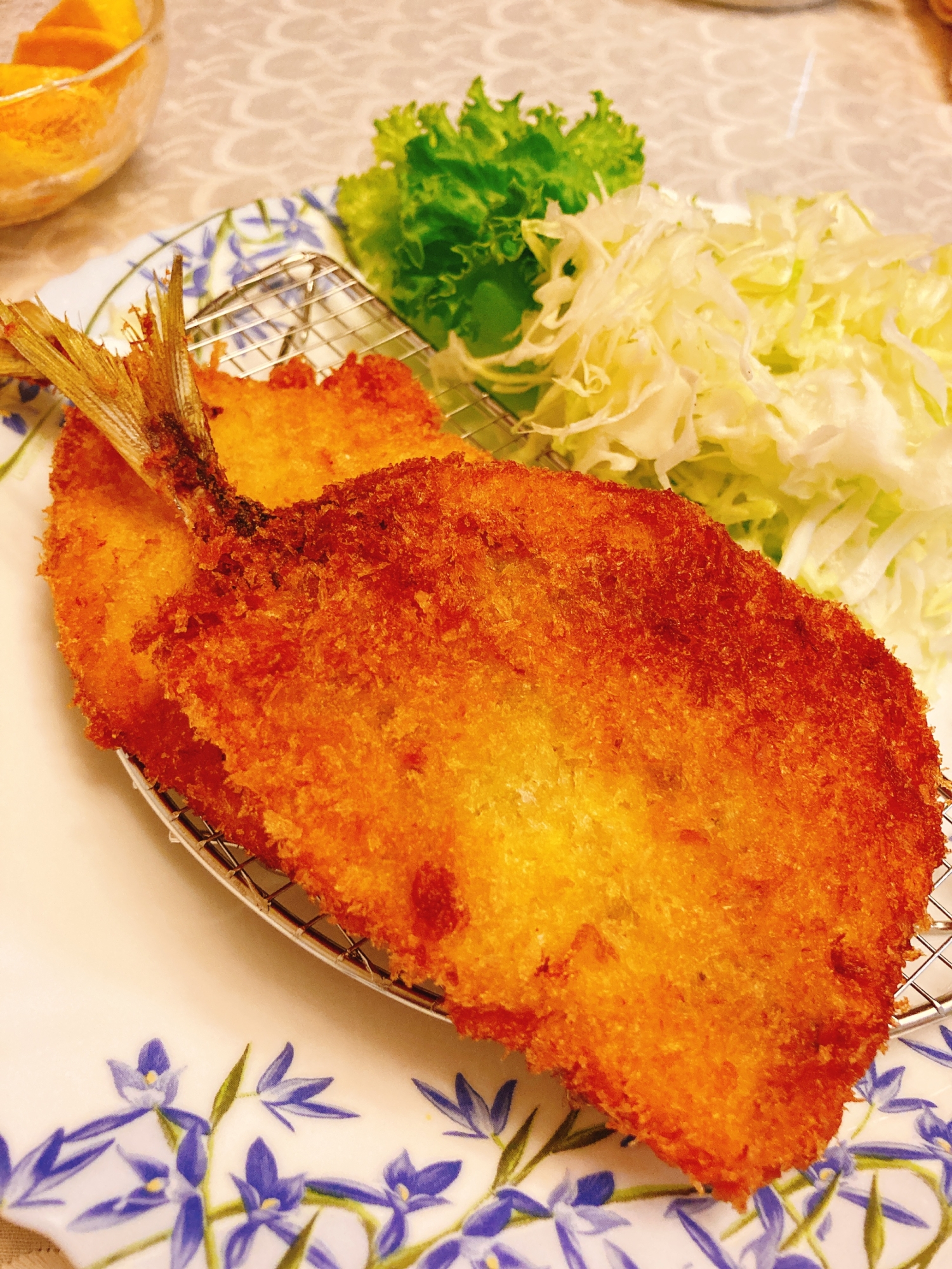 魚を食べよう❗️アジフライ