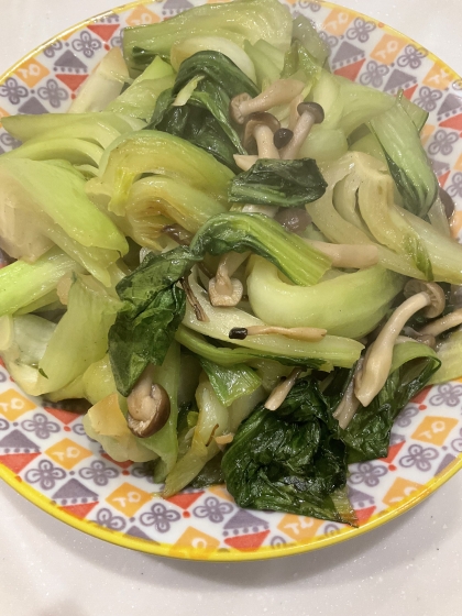 簡単もう1品☆青梗菜と舞茸のオイスターソース炒め☆
