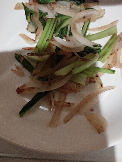 小松菜とポールウインナーのカレー風味炒め