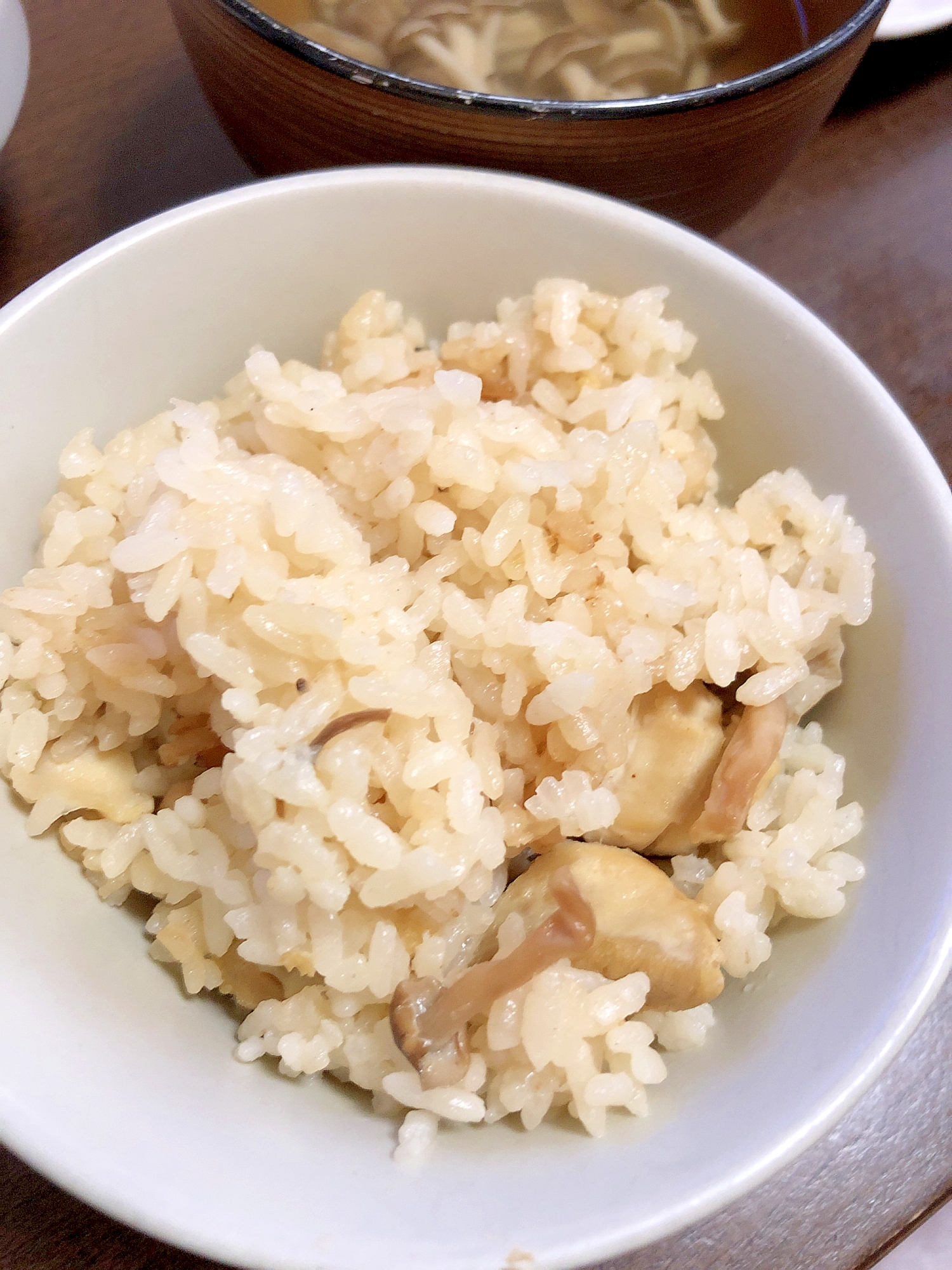 中華風！鶏肉としめじの炊き込みご飯