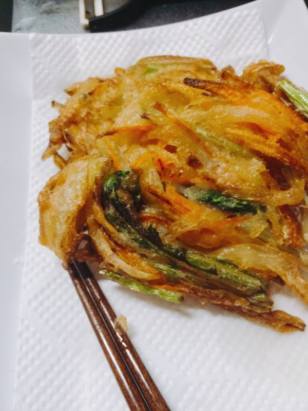 お好み焼き粉で！はじめてのかき揚げ