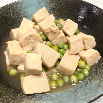 高野豆腐＆グリーンピース煮