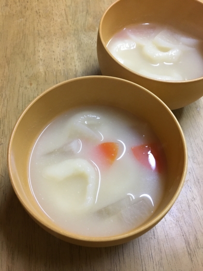 大根、人参と白味噌で作りました。とっても美味しかったです。