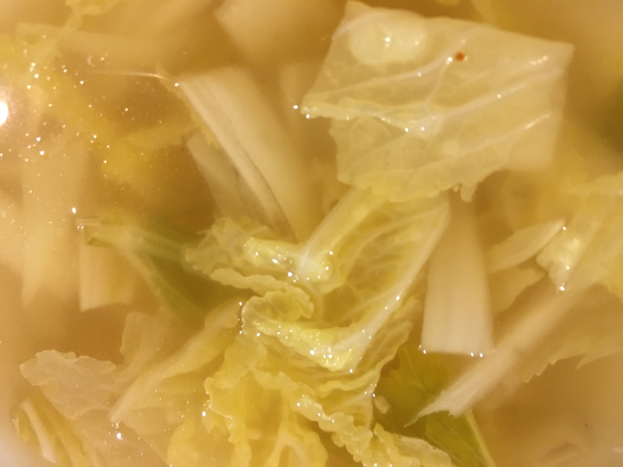 白菜とセロリのスープ