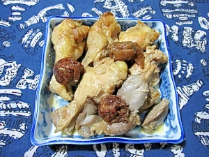 鶏手羽と砂肝の梅干煮