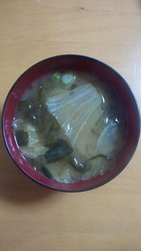 白菜とあおさのお味噌汁 レシピ 作り方 By Momotarou1234 楽天レシピ