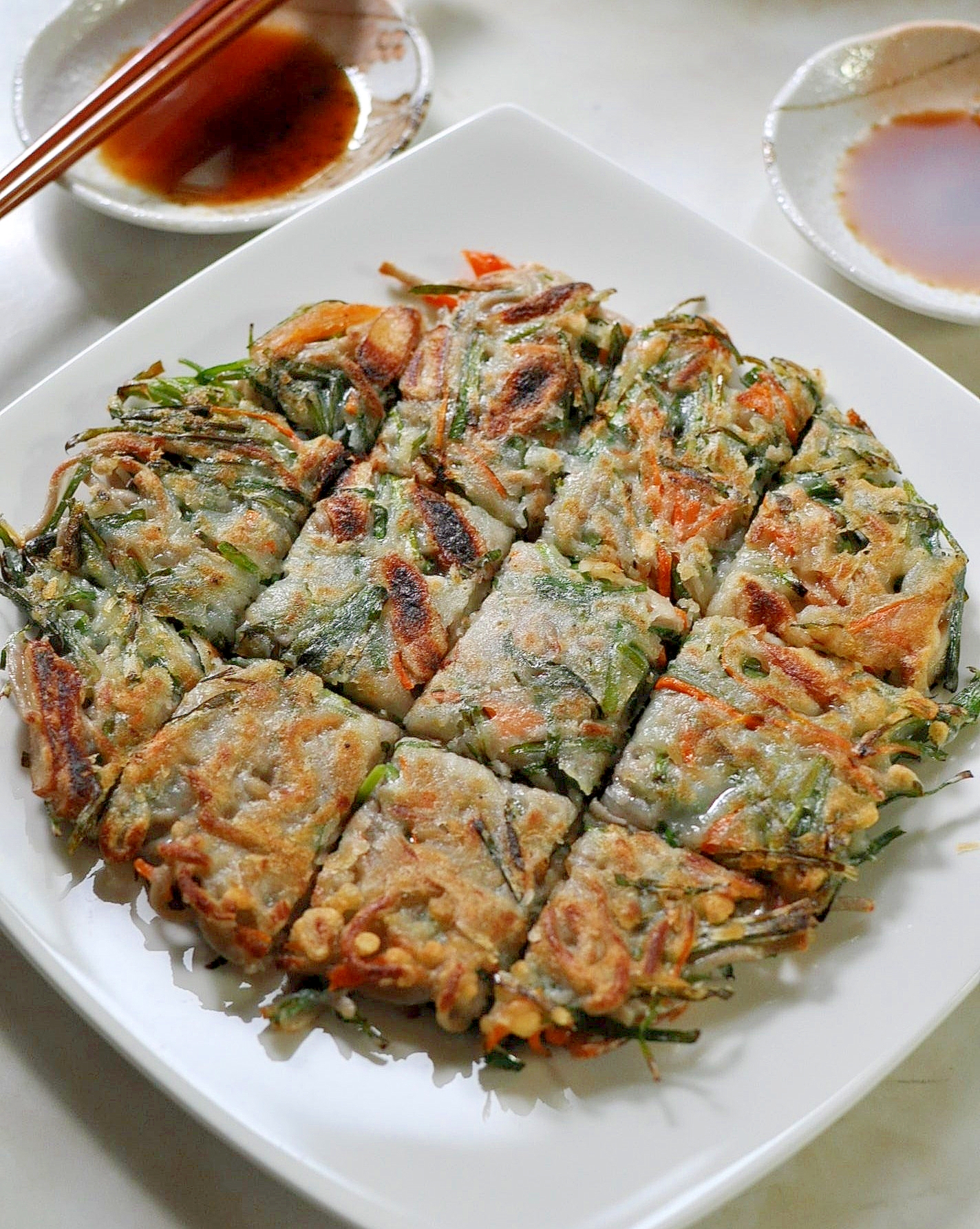 余ったそばで★蕎麦入りチヂミ