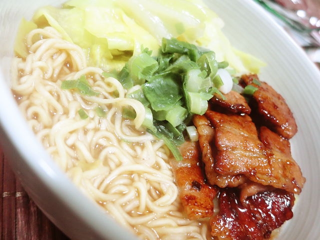 マルちゃん正麺で作る徳島ラーメン（アレンジ）