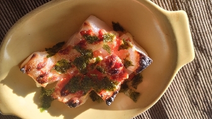 お餅の明太マヨ焼き