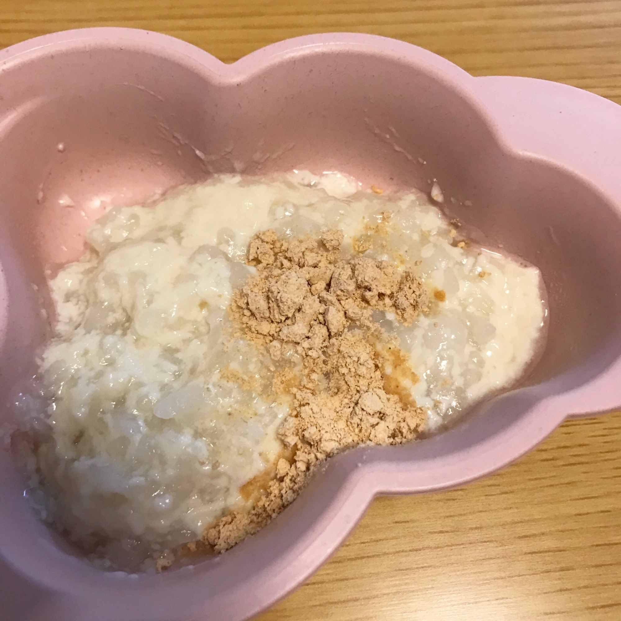【離乳食】豆腐ときな粉のお粥