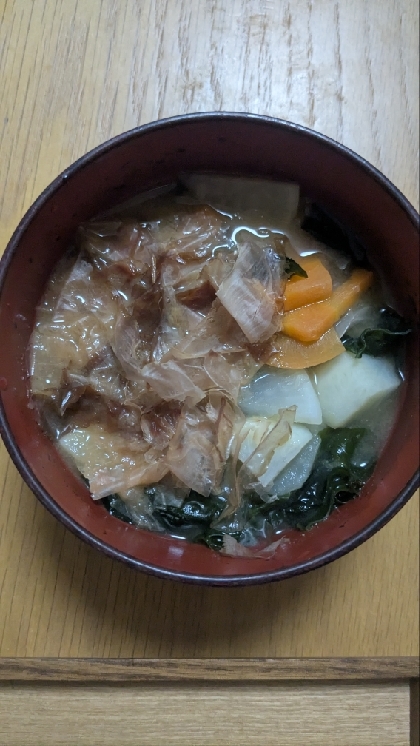 ＊小松菜とにんじんの味噌汁＊