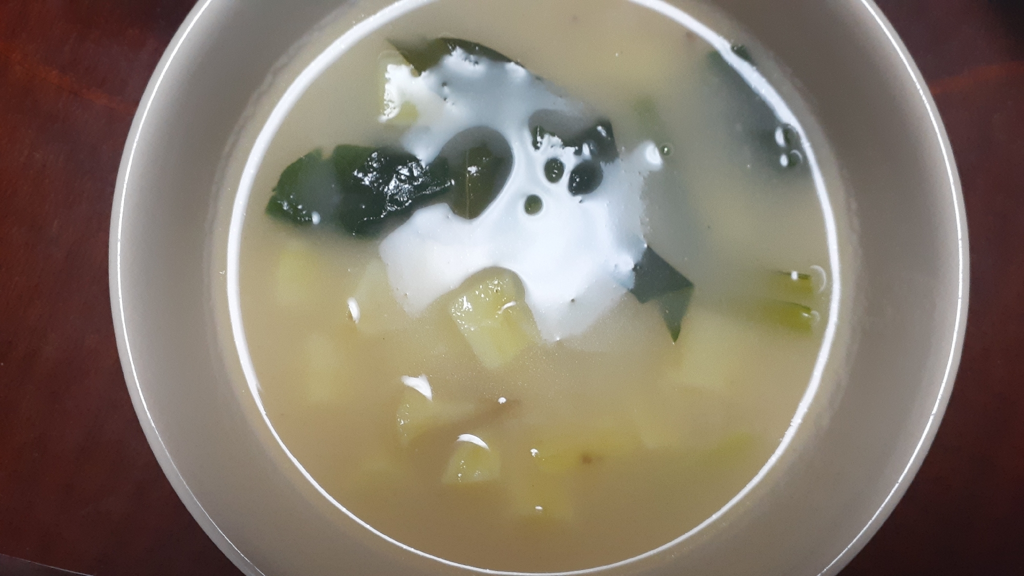 さつまいもと小松菜のシチューみたいなスープ♪