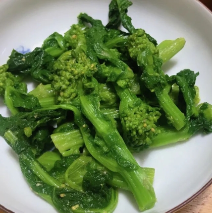 オススメ菜花の辛子醤油和え