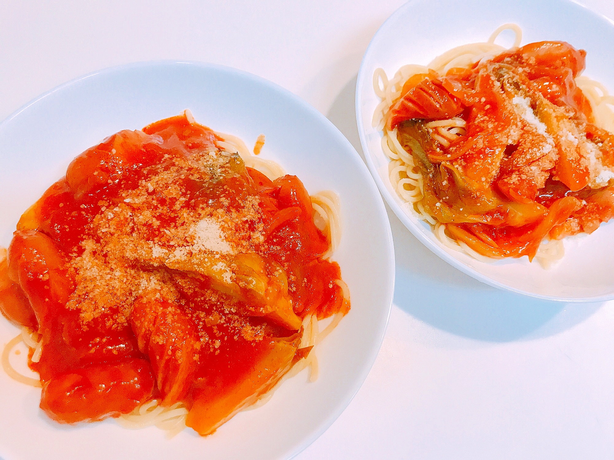 子持ち高菜のナポリタン